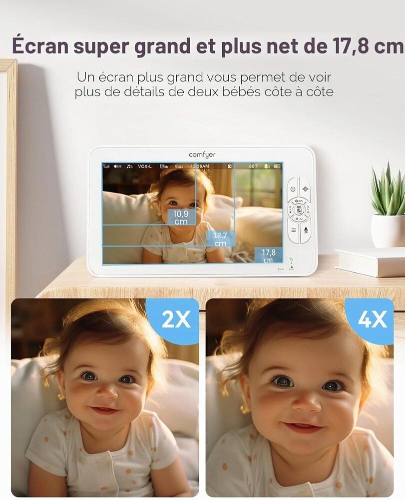 Taille de 17,8cm de l'écran