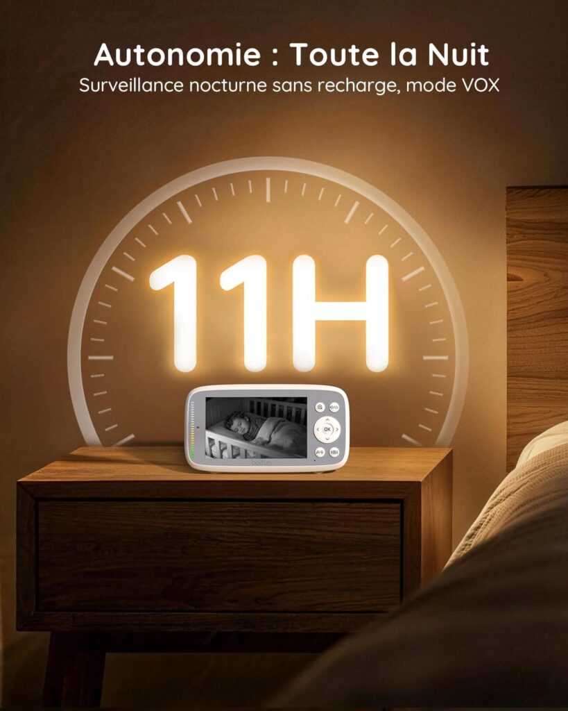 Babyphone 2 caméras : autonomie