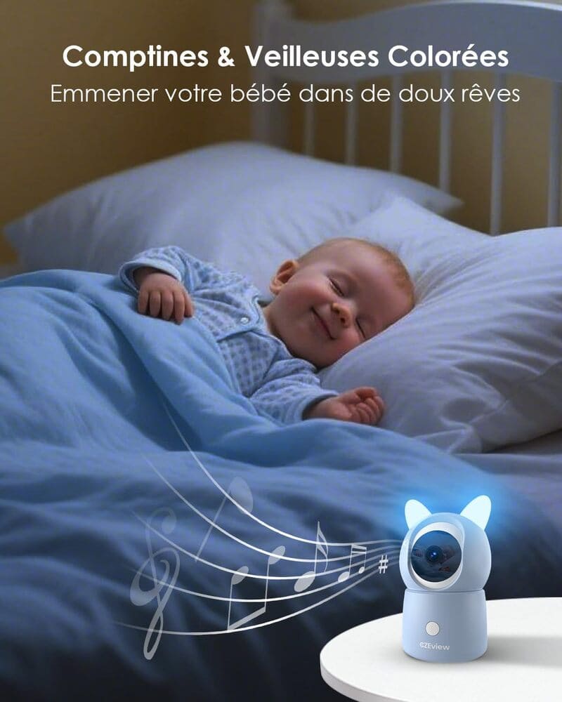 Babyphone CZEview ZY-BM6 : veilleuse et berceuses intégrées