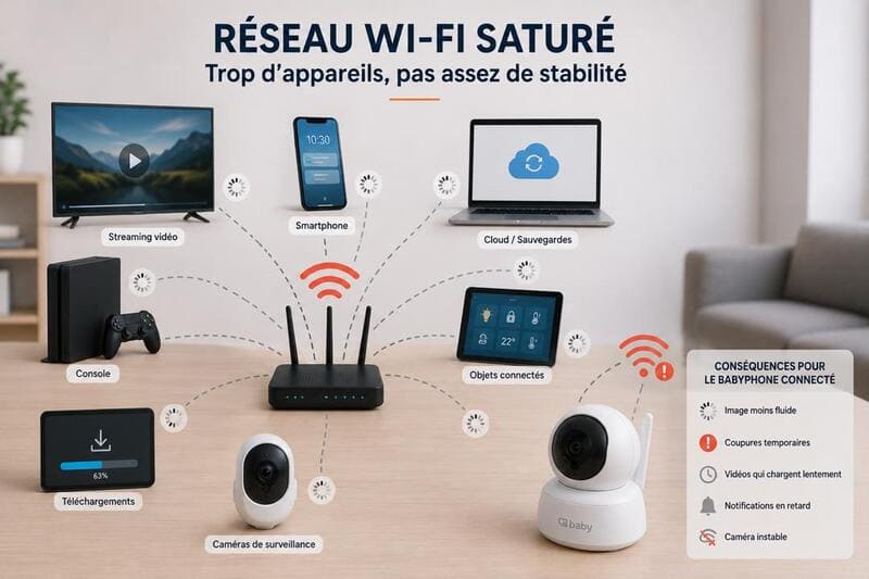 Beaucoup d'appareils qui saturent le réseau