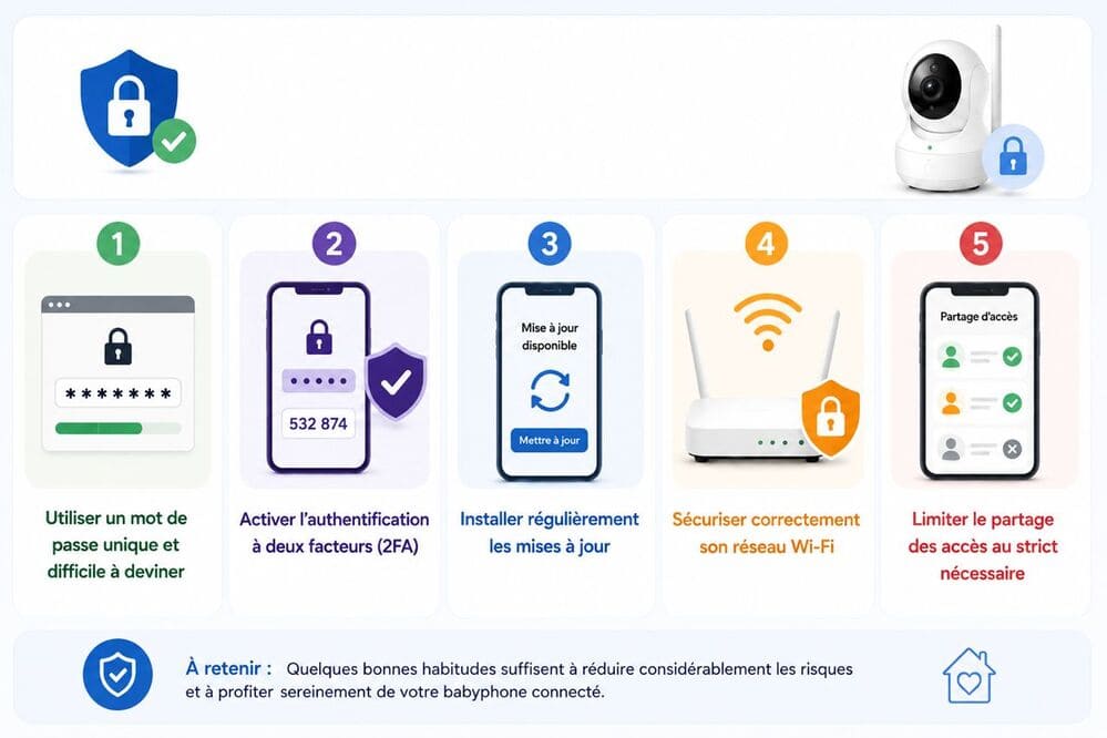 Actions pour sécuriser son babyphone connecté 