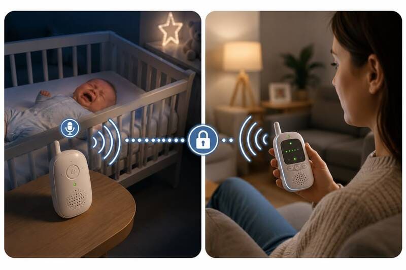 Connexion locale et stable entre l'unité bébé et l'unité parent